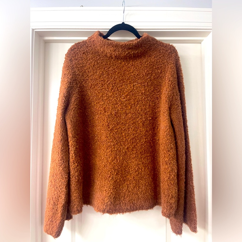 Ann Taylor Boucle Sweater, Burnt Orange